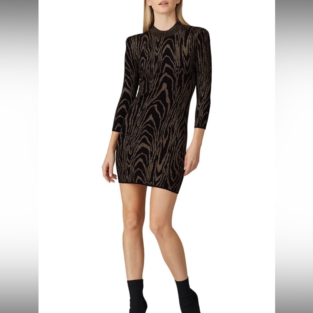 A.L.C Ziggy Dress black and gold.
